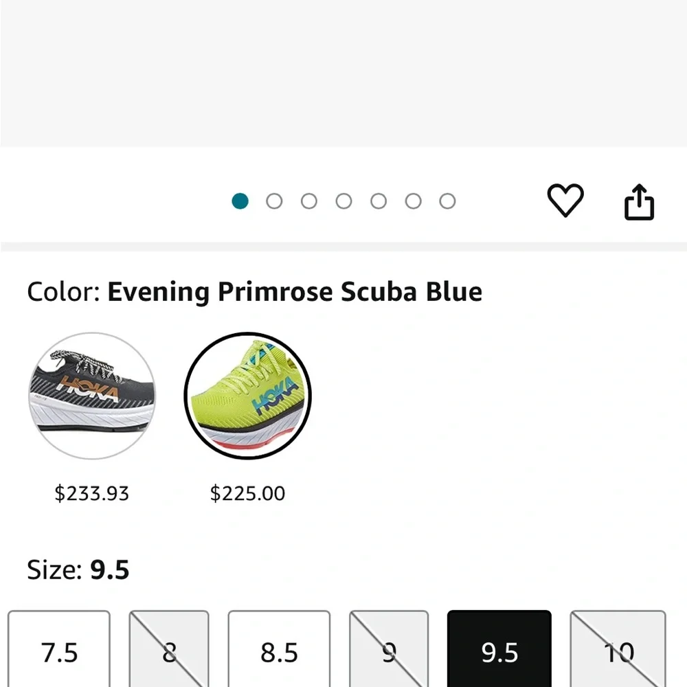 Hoka One One Bright Yellow and Teal Athletic Running Shoes with Pink Toe Accents